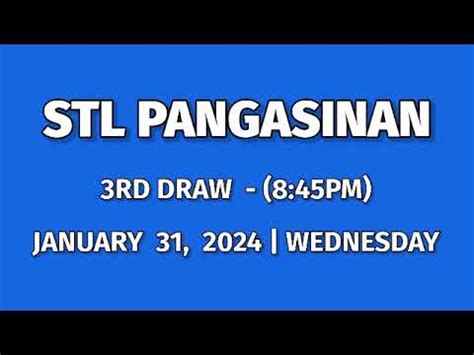 STL Pangasinan Results January 1 to 31, 2024.